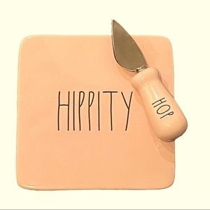 Rae Dunn “Hippity Hop” Cheese board and knife